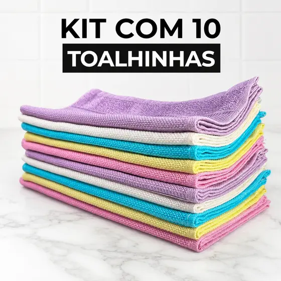Kit 10 Toalhinhas De Mão Lavabo Ponto Cruz Para Bordar 29 X 50cm Atacado