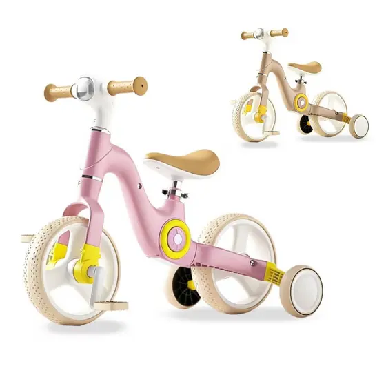 2-10 Triciclo/Bicicleta de Equilíbrio 2 em 1 Infantil Leve Musical com Luzes Proteção Anti-Queda-P24