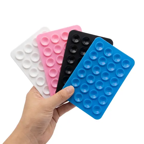 2 Suporte Capinha Celular Ventosa Silicone Adesivo Espelhos Preto Branco Rosa Azul