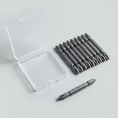 Kit 10 Peças Bits Ponteira Dupla Philips 65mm Aço Vanádio Imantado Ph2 Parafusadeira Profissional