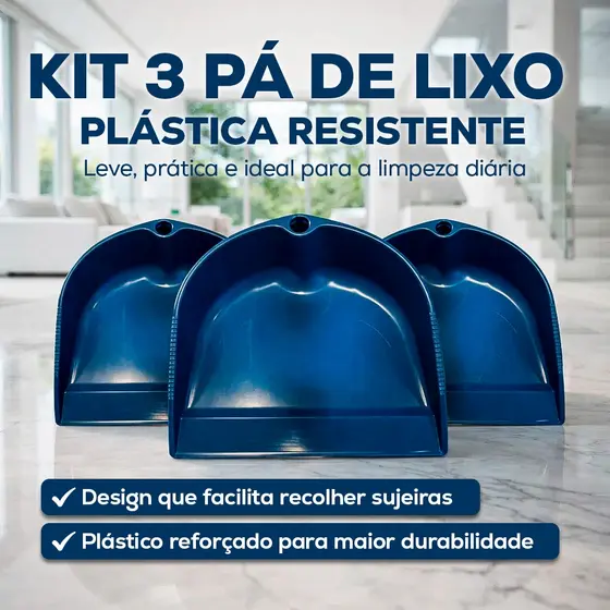 Pá de Lixo Pazinha Limpeza - Design Simples e Eficaz, Sem Cabo, Plástico Variado