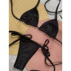 BiquinI de Amarrar Cortininha Praia Forrado Sem Bojo