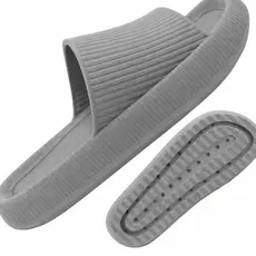 Chinelo Cinza/Preto Slide Masculino e Feminino Chinelo TIPO Nuvem - Envio de Fábrica