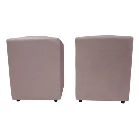 KIT 2 PUFFS DECORATIVOS EM VELUDO - SUPER MACIO, CONFORTÁVEL E COMPACTO 30X30X45 ALTA QUALIDADE