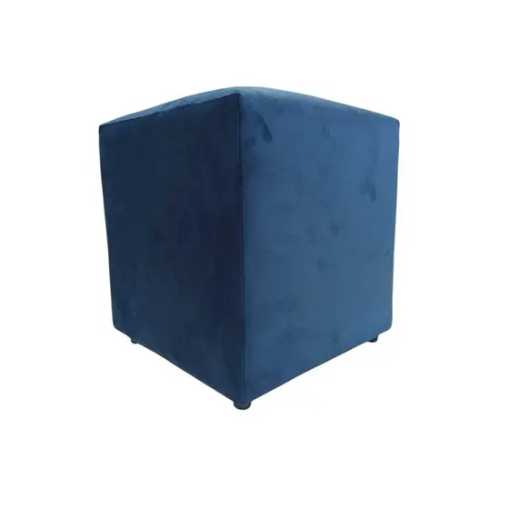 Puff Banqueta Luxo Tecido Veludo Premium - Super Macio, Confortável e Compacto - 30x30x35
