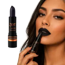 Batom Matte Preto Zen Lovers Alta Cobertura Longa Duração Super Pigmentado