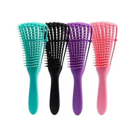 Escova Polvo Desembaraçadora Profissional 💖 | Antifrizz | Cabelos Cacheados e Crespos