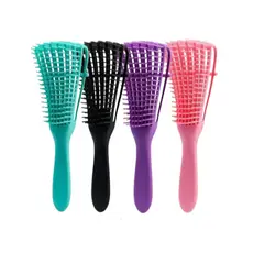 Escova Polvo Desembaraçadora Profissional 💖 | Antifrizz | Cabelos Cacheados e Crespos