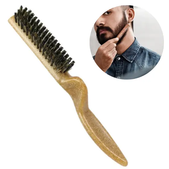Escova para Barba Masculina Modeladora Alinha e Define Fios Resistente Profissional