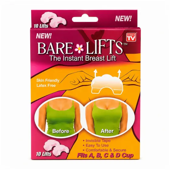 Adesivo para Seios Bare Lifts 5 Pares Sustentação Invisível Levanta Seios