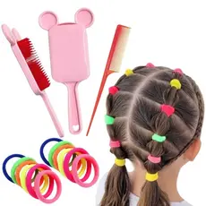 Kit Penteado Infantil 12 Xuxinhas | Escova Raquete | Pente Fino