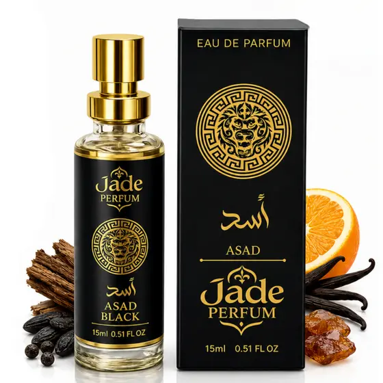 Perfume Masculino Asad Black Jade Perfum 15ml Eau de Parfum Alta Fixação