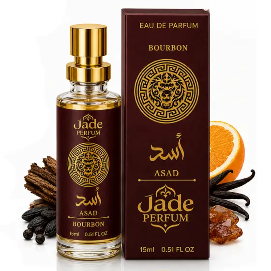 Perfume Masculino Asad Bourbon Jade Perfum 15ml Eau de Parfum Alta Fixação