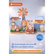 Kit Festa Caixinhas Personalizadas - TEMA FAZENDINHA 5 Modelos