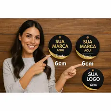 Tag Redonda 6x6cm Personalizada Frente e Verso Alta Qualidade para Lembrancinhas Brindes e Produtos
