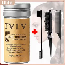 Bastão de Cera para Cabelo Anti-Frizz Frizzy Hair Tidying Creme Suavizante Styling Stick de Cera+KIT3 pentes