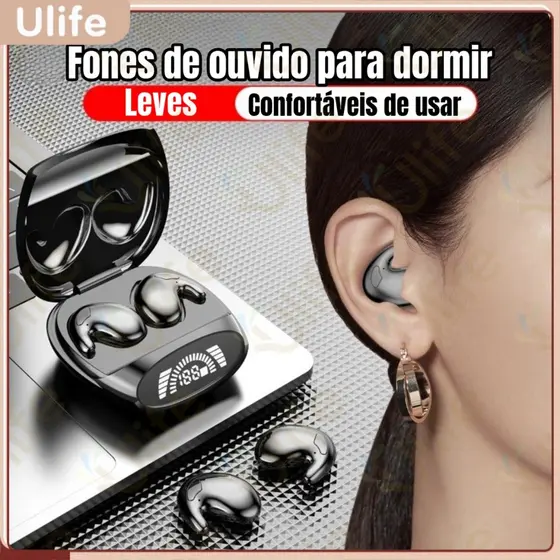 Fone De Ouvido Sem Fio Bluetooth 5.3 TWS Ruído Estéreo Cancelando Mini Earbuds-UF