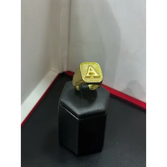 Anéis Dedeiras De Letras A a Z Idêntico a Ouro 18k Moeda antiga