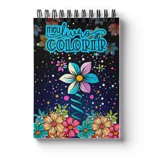 Livro de Colorir Flores Mágicas Encantadas 50 Desenhos Capa Dura