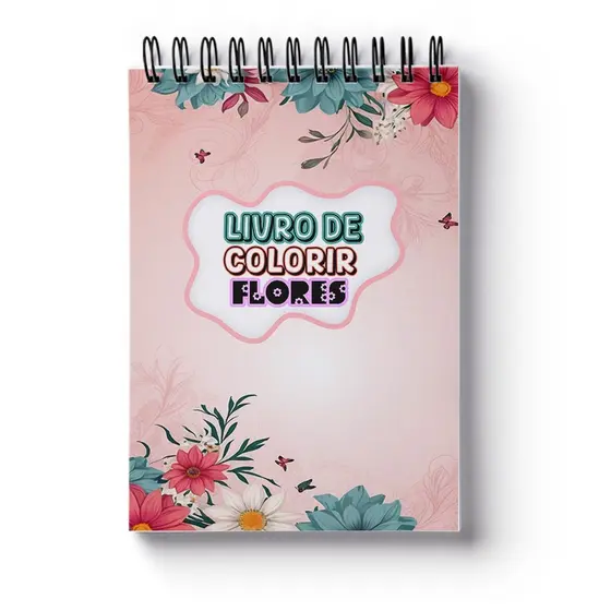Livro Colorir Flores Volume 2 Adultos Capa Dura