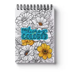 Livro de Colorir Adulto Anti-Estress Cores Guiadas Por Números