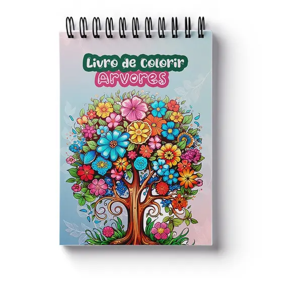 Livro de Colorir adulto e Crianças Arvores Anti-Stress