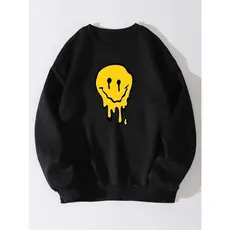 Moletom Gola Careca Elegante Top Unissex Smile