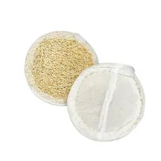 kit 10 Buchas Vegetal Redonda Esponja Facial Limpeza Esfoliante Natural Rosto