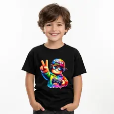 Camiseta Infantil Roblox Jogo Algodão Estampada Camisa Unissex Criança Linda