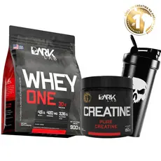 Whey Protein One Refil 900g + Creatina Monohidratada Pura 150g + Coqueteleira Fuse 700ml - Dark Lab
