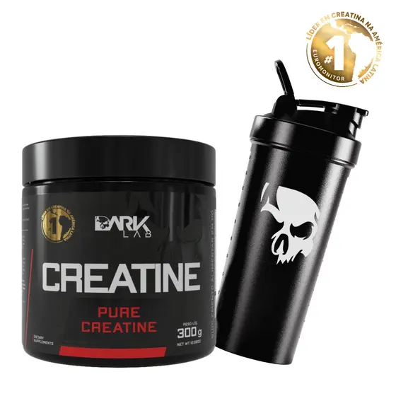 Kit Creatina 100% Pura Monohidratada 300g / 150g + Coqueteleira Fuse 700ml - Dark Lab