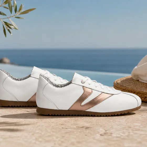 Tênis Feminino Naomi Couro Legitimo Casual Vittal Retrô