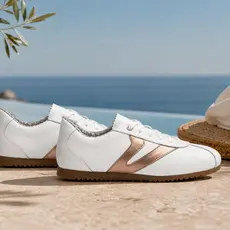 Tênis Feminino Naomi Couro Legitimo Casual Vittal Retrô