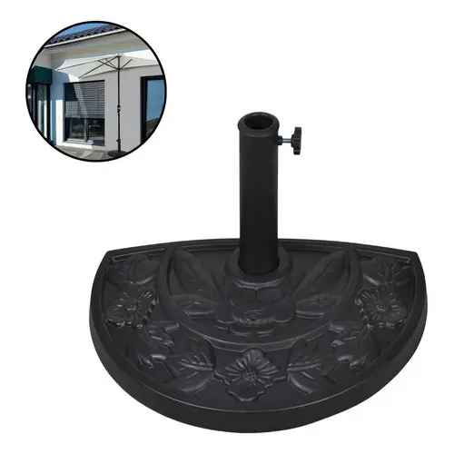 Base Para Guarda-sol Ombrelone Cimento 9,5kg Preto Suporte Pesado