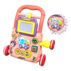 Andador Empurrador Infantil Rosa Didático Importway Bw263rs