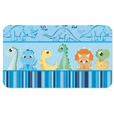 Tapete Infantil Antiderrapante Emborrachado 60x34cm Dinossauros Menino