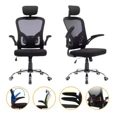 Cadeira de Escritorio Presidente Reclinavel Home Office Até 150kg Giratória Apoio Braço Encosto Cabeça Suporte Coluna