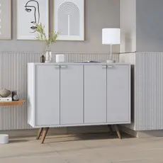 Buffet Aparador Rack 3 ou 4 Portas Sala Pés Balcão Retrô Palito Mais Vendido Móveis Bonatto