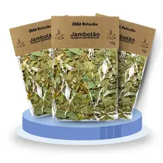 Chá de JAMBOLÃO Legítimo Syzygium jambolanum 100% Puro Folhas Secas Selecionadas – Leve 3 pacotes