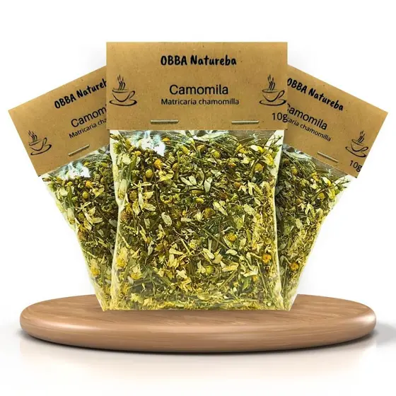 Erva de Camomila para Chá Legítima Selecionada Natural Aromática de Qualidade – Kit com 3 Pacotes