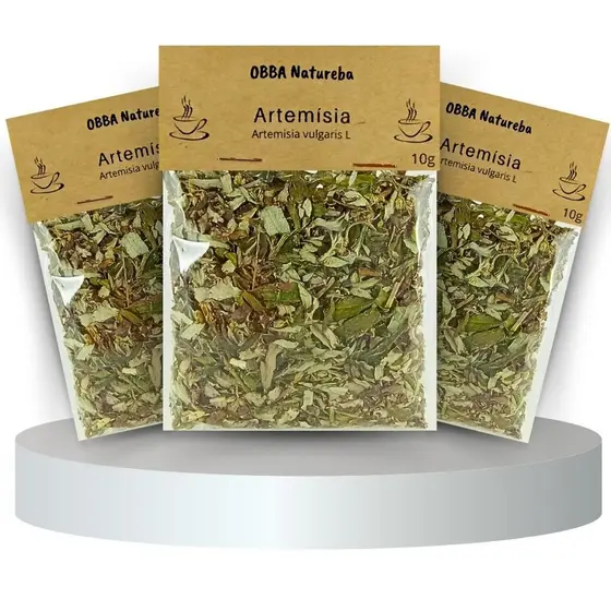Chá de Artemísia para Infusão Artemisia vulgaris Legítima Natural Selecionada – Kit com 3 Pacotes
