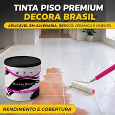 Tinta Piso Premium Decora Brasil Aplicavel Alvenaria Reboco Ceramica Cimento Rendimento Cobertura