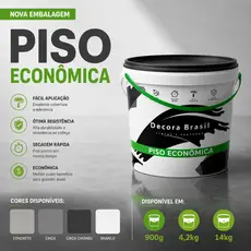 Tinta Piso Econômica 900g 4,2 kg e 14 kg Garagens Calçadas Varandas Cobertura Maior Base d'Água