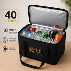 Bolsa Térmica 40L Reforçada Para Praia Churrasco Camping Pescaria e Viagem Até 50 Latas