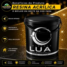 Resina Acrílica Premium Lua Revestimentos Proteção Brilho Paredes Internas Externas Alto Rendimento