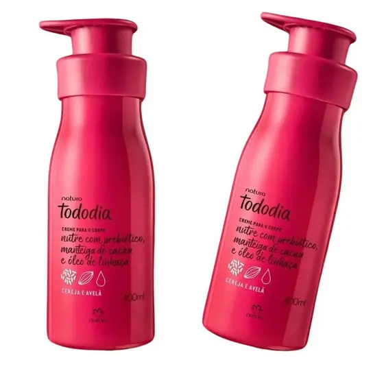 2 Hidratantes Corporal Natura Creme Perfumada Todo Dia Fragrância Cereja e Avelã 400ml