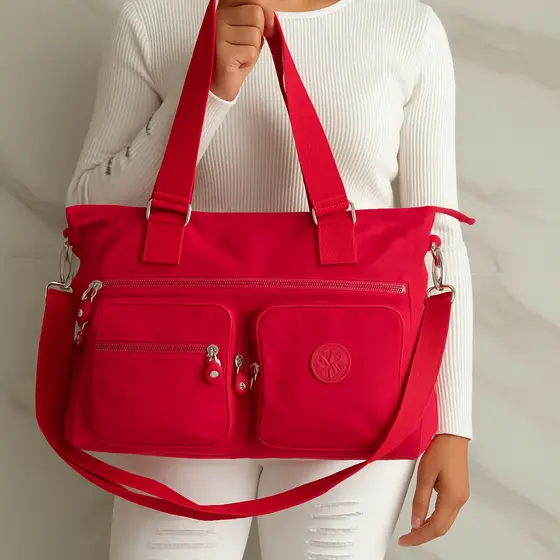 Bolsa Transversal de Ombro Feminina Nylon uso Escolar Trabalho Faculdade Cod 5311