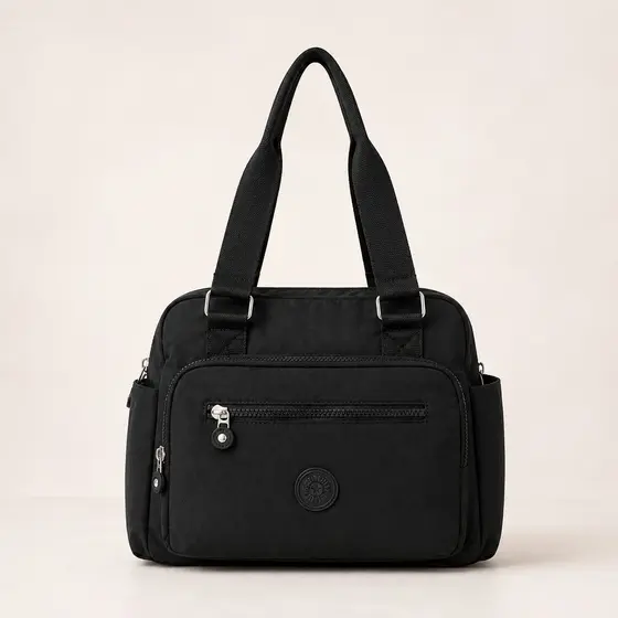 Bolsa Femenina Media Transversal de Ombro em Nylon - Cabe Notebook 15''