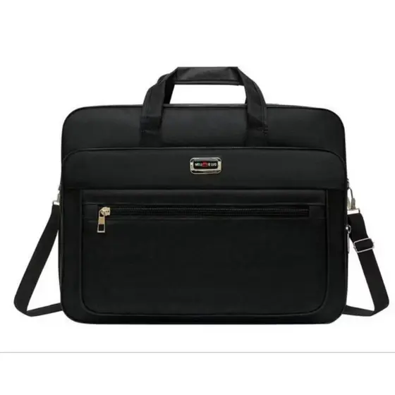Meij Bolsa Pasta Executiva para Notebook com Alça Transversal Grande em Nylon Feminina e Masculina