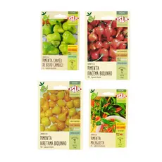 Kit Sementes de Pimenta Malagueta +Biquinho Amarela + Biquinho Vermelha+ Chapéu de Bispo Cambucí